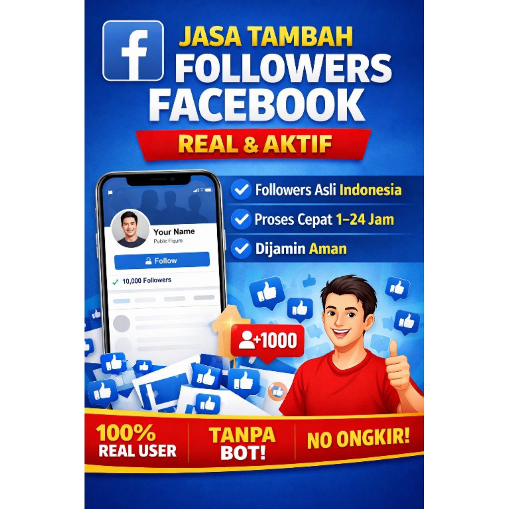 Jasa Tambah Followers Facebook Real & Aktif