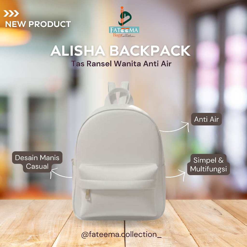 Tas Ransel Alisha Serbaguna / Tas Gendong kulit sintetis multifungsi wanita