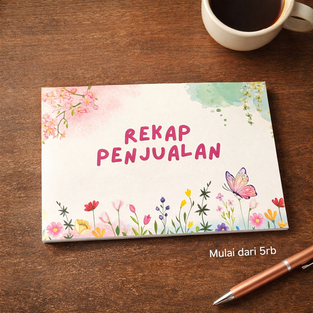 Rekap Penjualan A6 Buku Catatan Keuangan Usaha Harian UMKM Pencatatan Omzet Simple Praktis