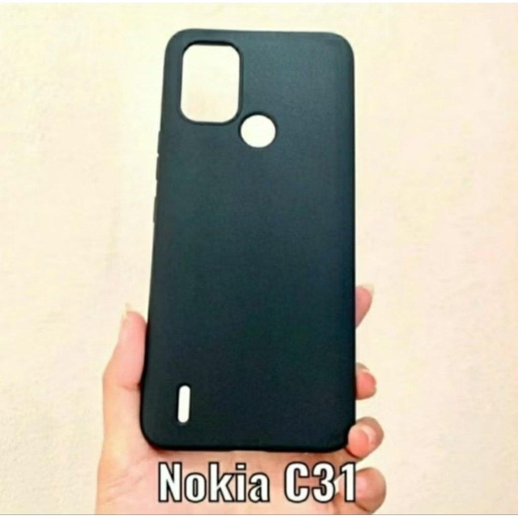 Case Nokia C31 Softcase Premium Black Casing Hp Silikon Hitam