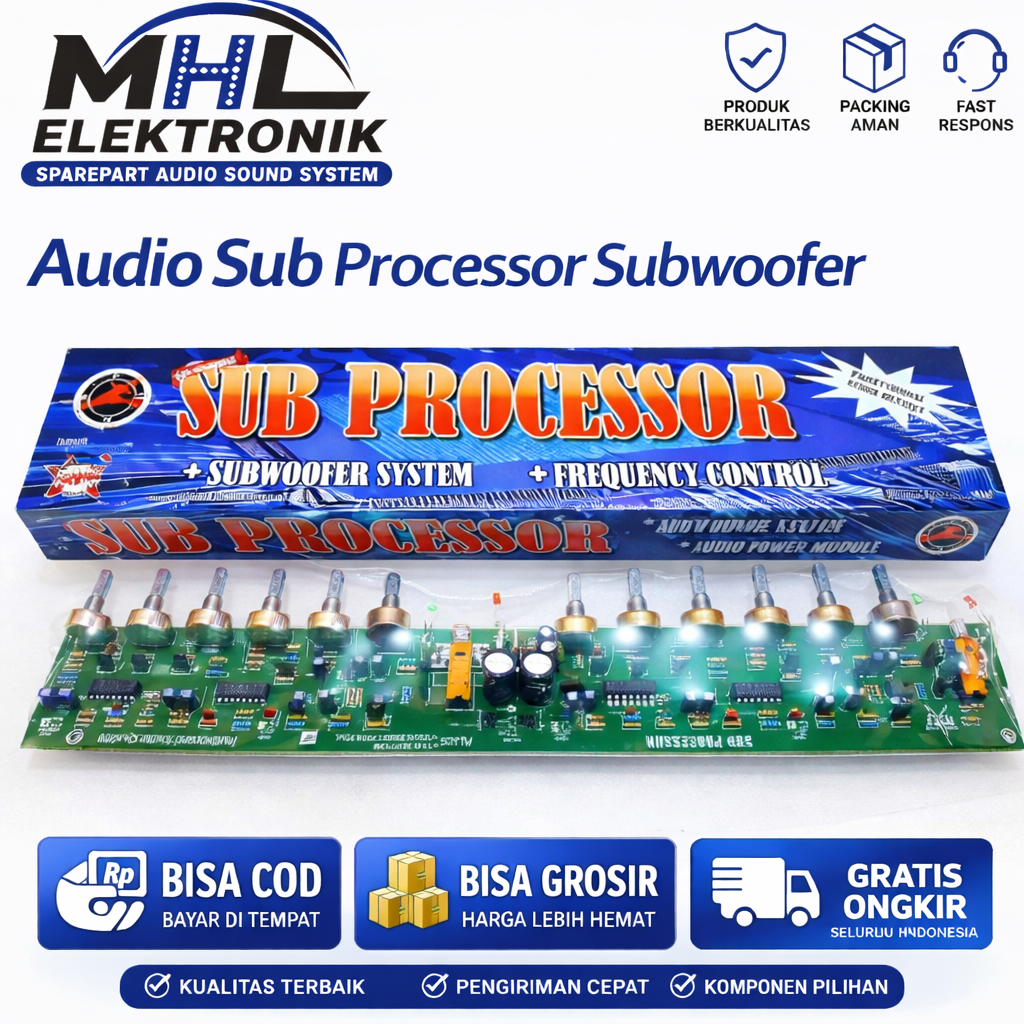 Kit Audio Sub Processor Subwoofer System Frequency Control BY BME