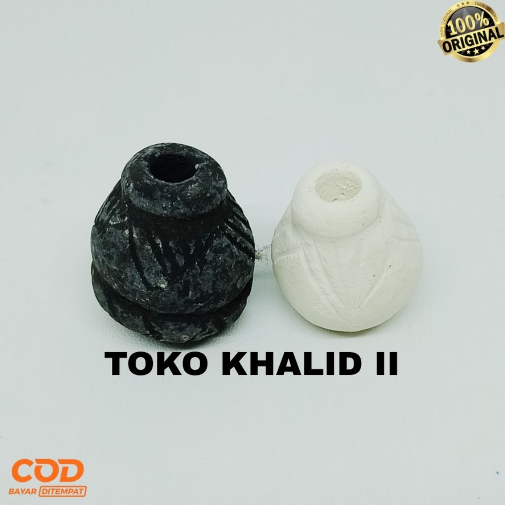 tempat batu MD / buli-buli hitam dan putih