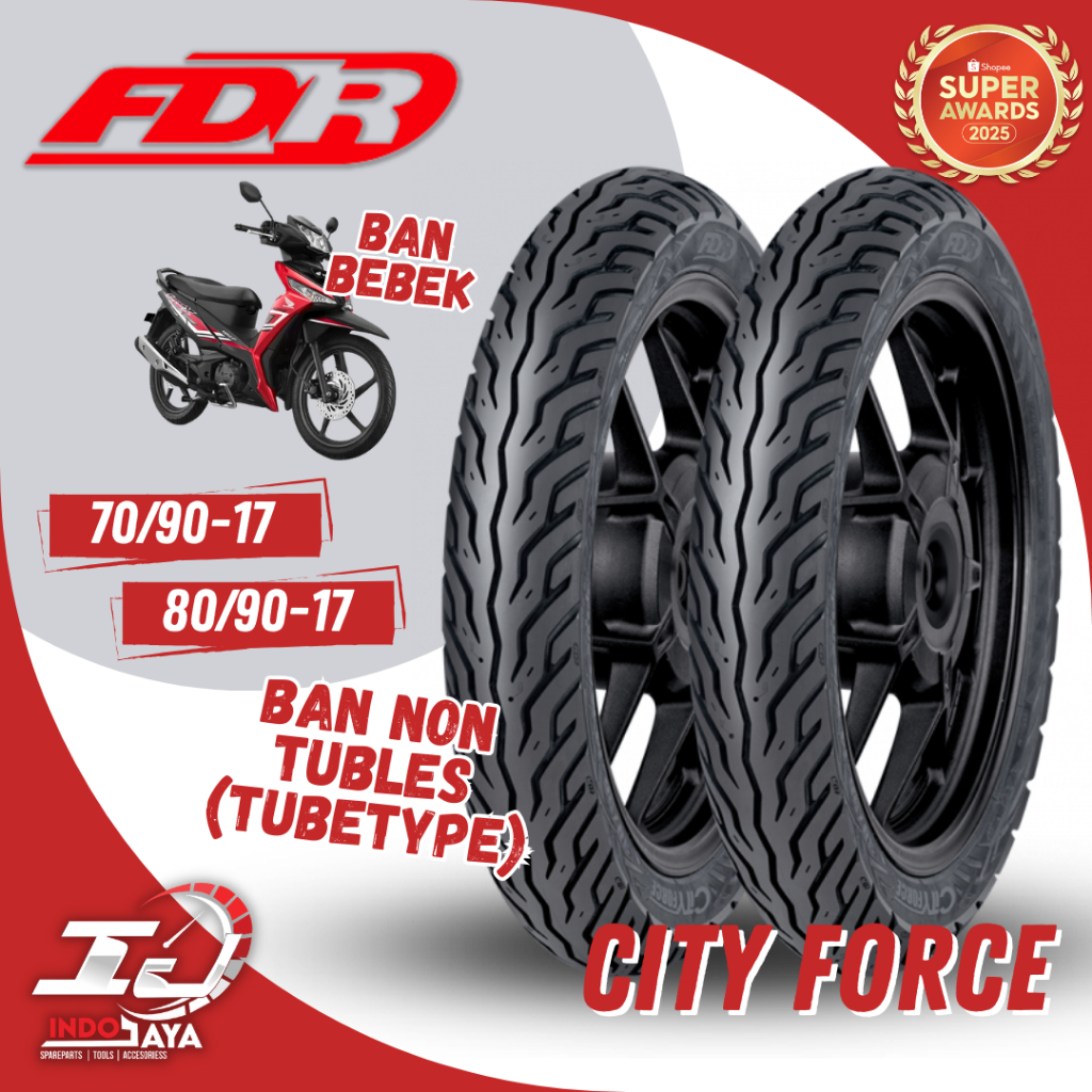 [READY COD] BAN LUAR TUBETYPE FDR CITY FORCE (70/90-17 - 80/90-17) BAN NON TUBLES / NON TUBBLES / BA