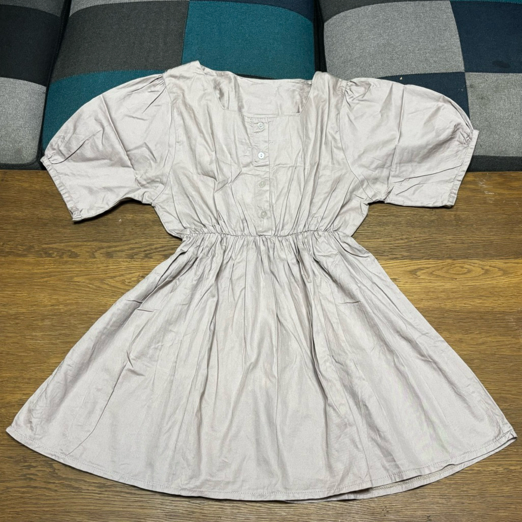 Dress Katun Simple Korea Style Nude – Adem & Nyaman Daily