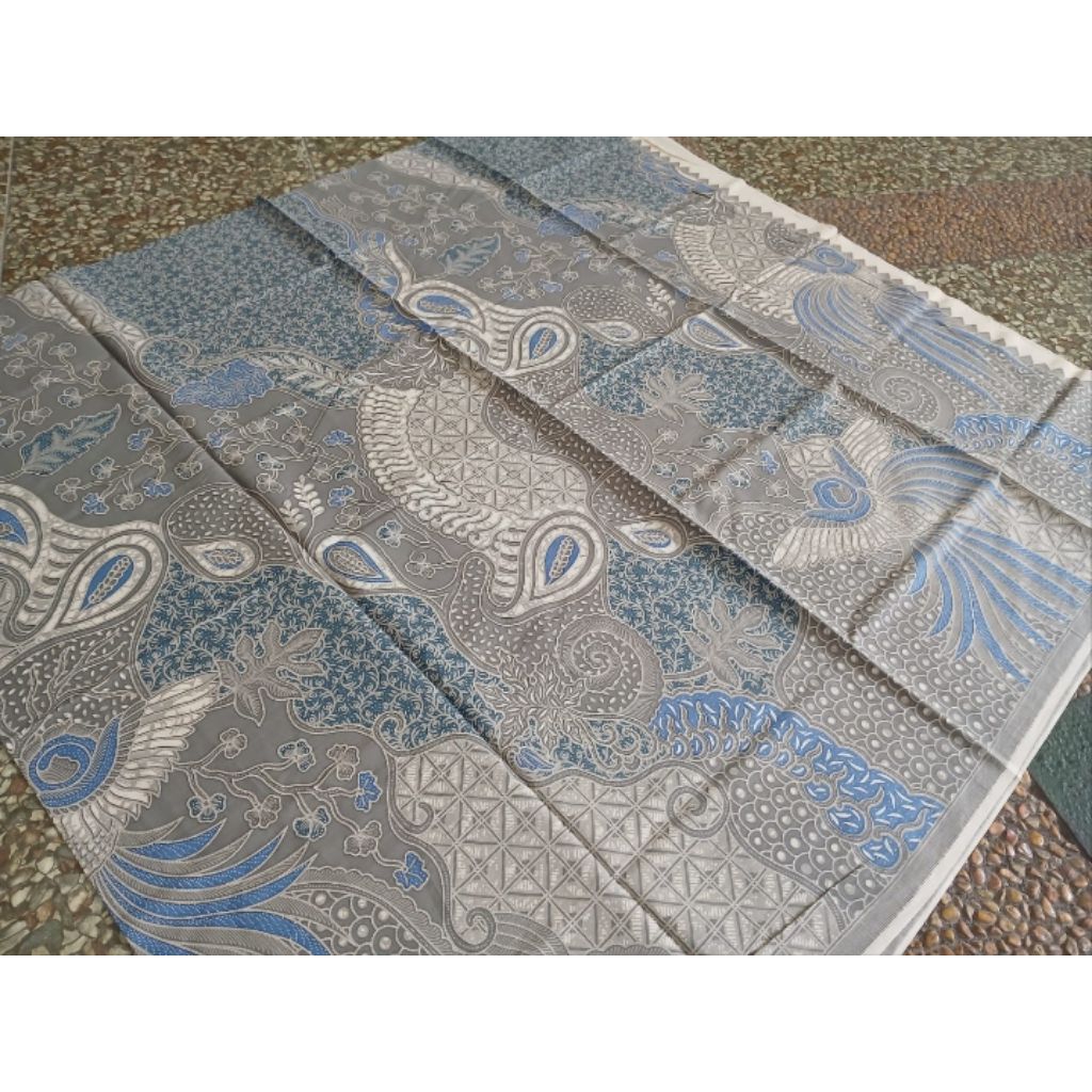batik premium solo kain motif klasik warna biru coklat tosca hitam merah