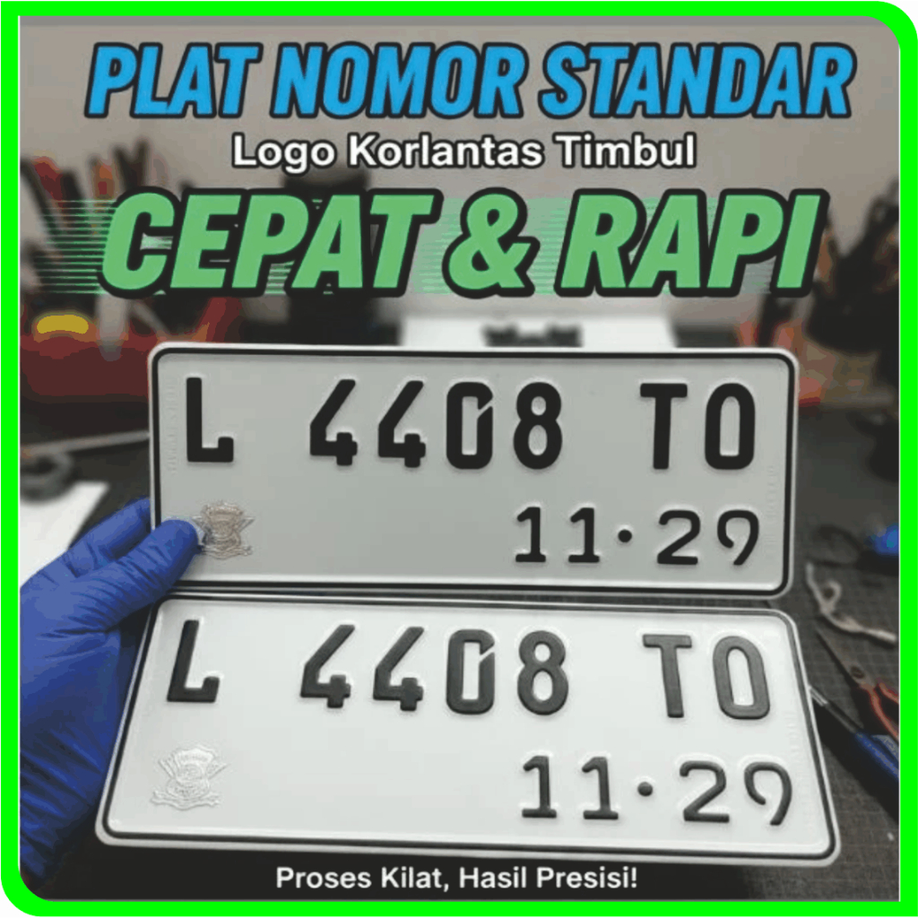 Plat Aluminium | Huruf Dan Angka Timbul