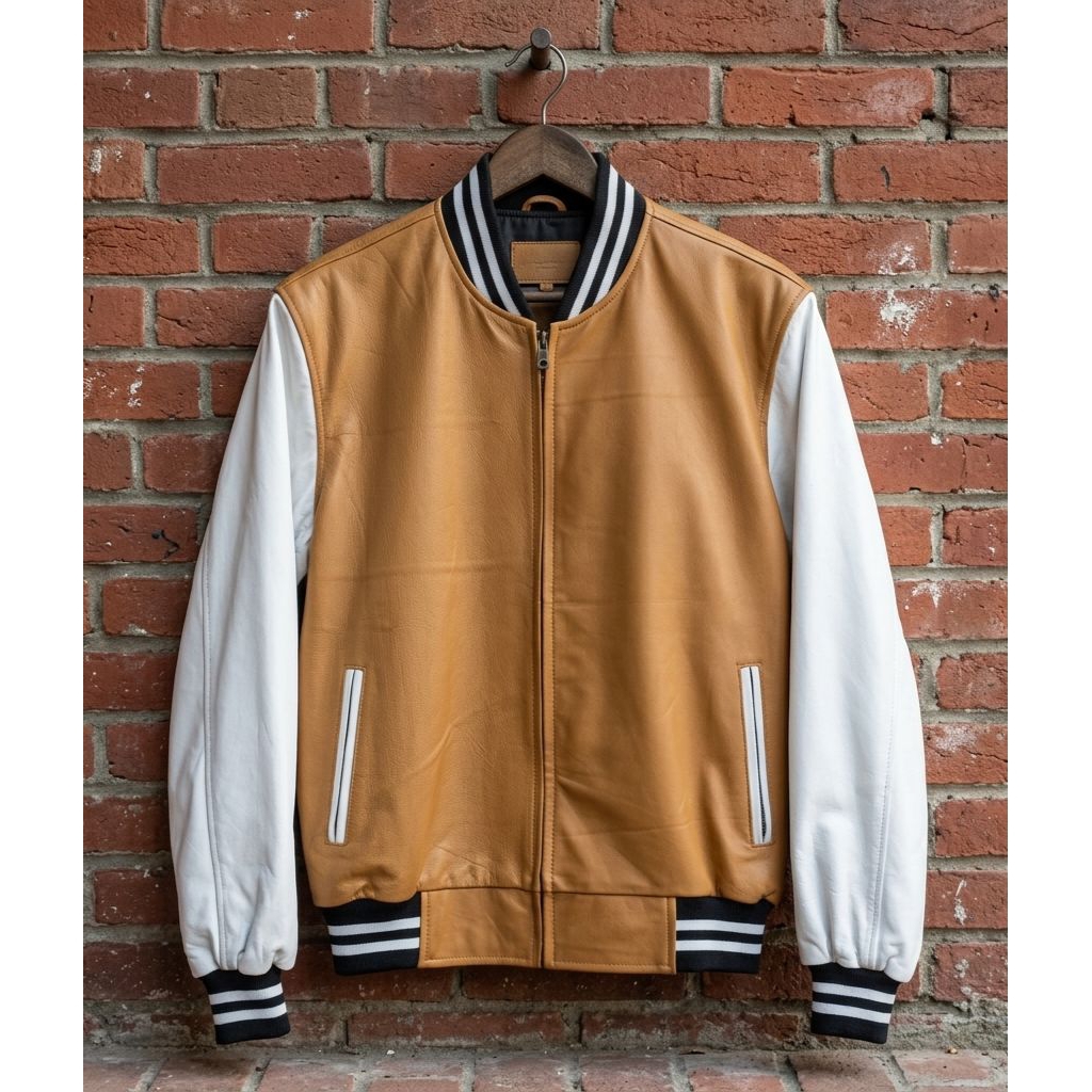 jaket kulit varsity