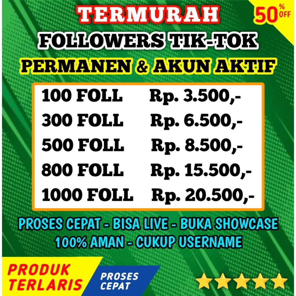 Followers TikTok Akun Asli Aman Tepercaya Bisa Live Bergaransi