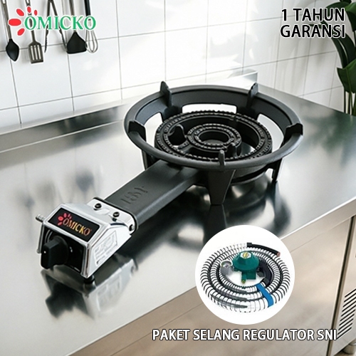 Kompor Cor Mata Api Seribu OMICKO 31A Kompor Industri OMICKO PAKET SELANG REGULATOR SNI