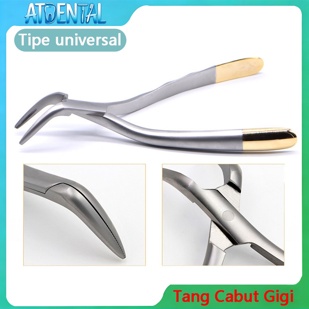 Dental Root Fragment Forceps Stainless Steel Teeth Extraction Forceps Tweezers Instrumen / Alat Cabu