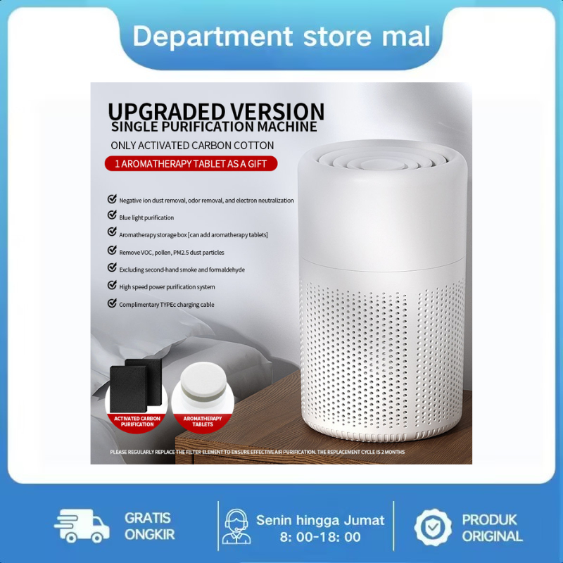 Air Purifier Ruangan Bayi Pembersih Udara Kamar Tidur HEPA Filter UV Sterilizer Ion Negatif Anti PM2