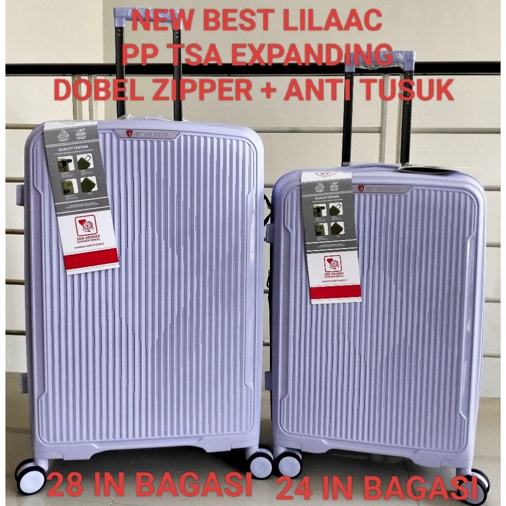 KOPER FIBER JUMBO 26 Inch 28 Inch 30Inch 32 Inch ORIGINAL EXPANDING KUNCI TSA Roda 4 Putar Bagasi