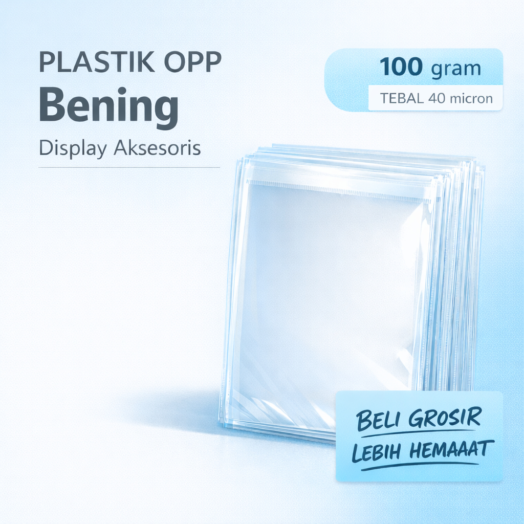 (100gr)Plastik OPP Bening Murah | Kemasan Produk Grosir Plastik Bening Serbaguna Aksesoris plastik K