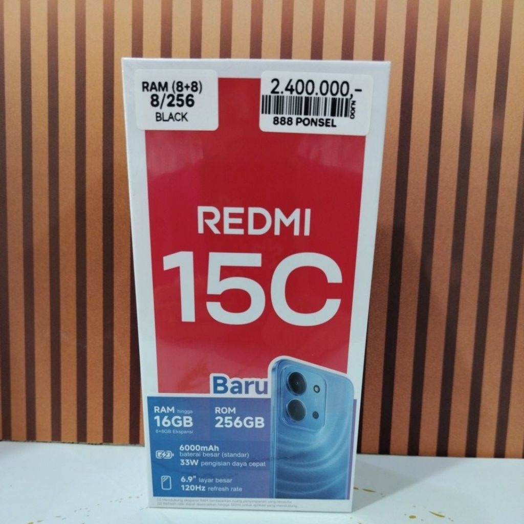REDMI 15C RAM 12 (6+6)/128 GB BERGARANSI