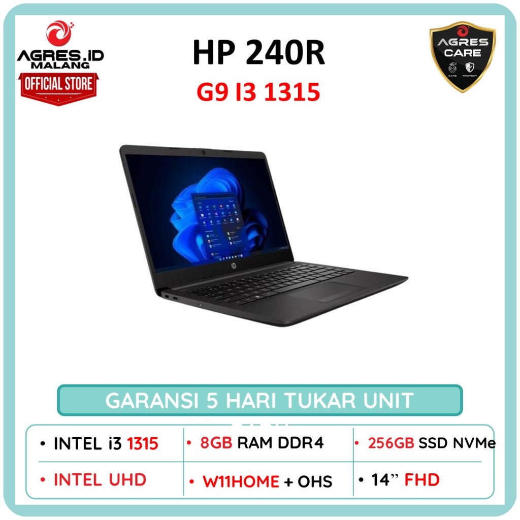 HP 240R G9 I3 1315 8GB 256GB W11 14" FHD 1Y