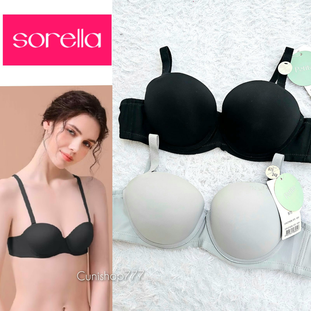 SORELLA BRA 1/2 CUP KEMBEN TANPA KAWAT BUSA TEBAL 34B PUSHUP LEVEL 3 BH WIRELESS s10 27455