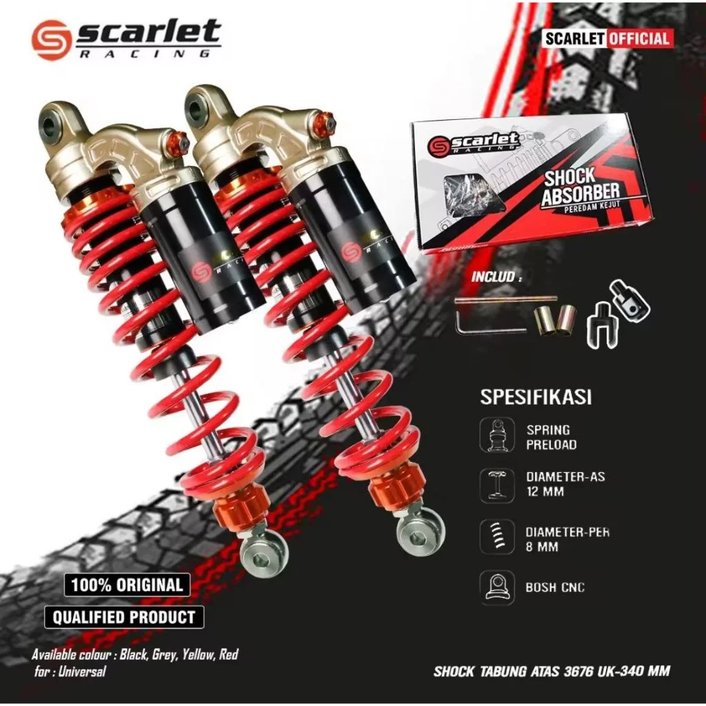 SHOCK BELAKANG SCARLET RACING 3676 TA 0+U 340