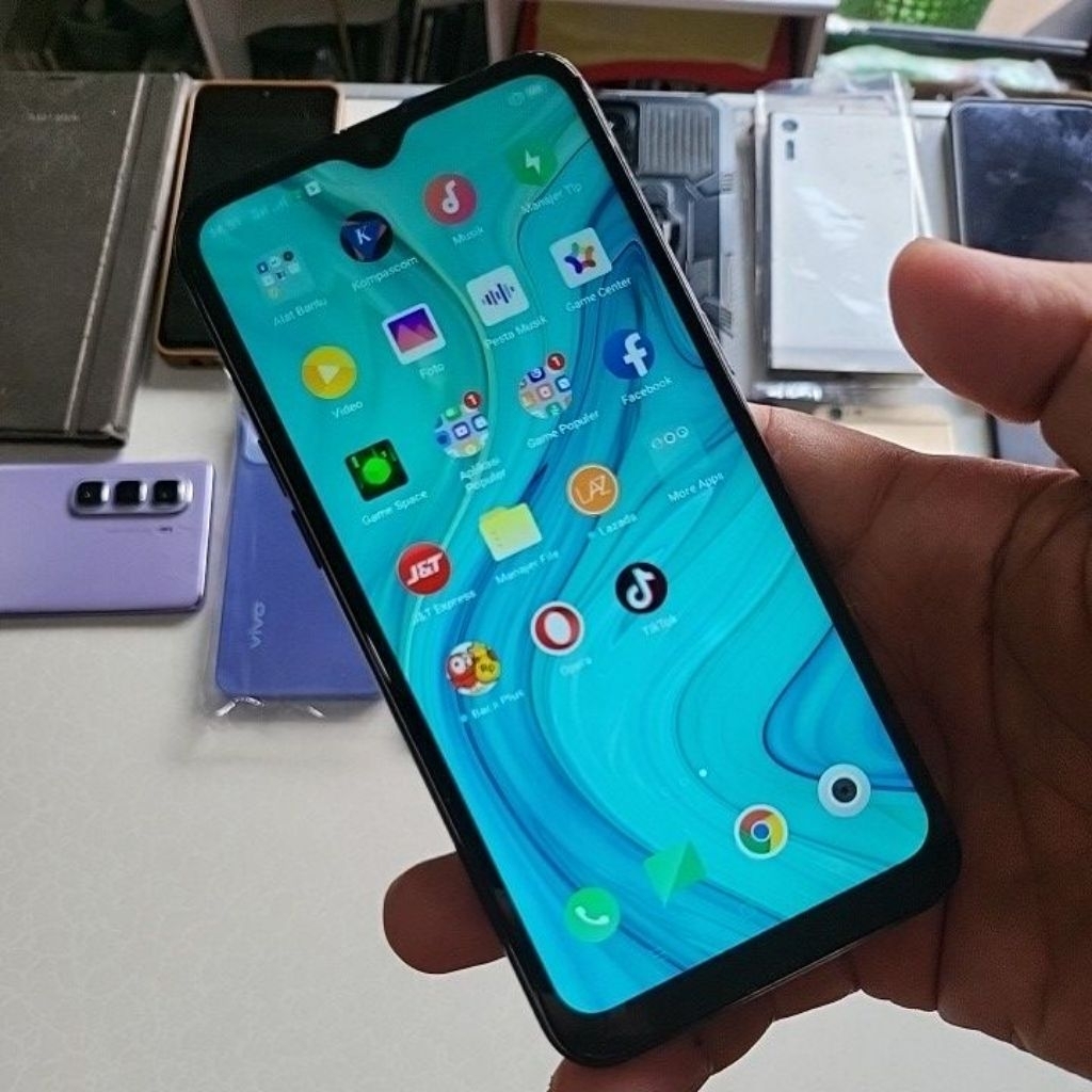 Hp second siap pakai Oppo A1k cph1923 Ram 2/32 Android 9 Normal minus pernah ganti lcd hp batangan a