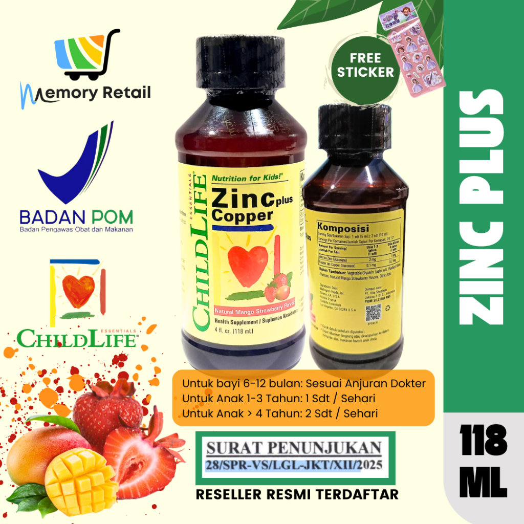 CHILDLIFE Zinc plus Vitamin Anak Suplemen Child Life Multivitamin Kesehatan Anak