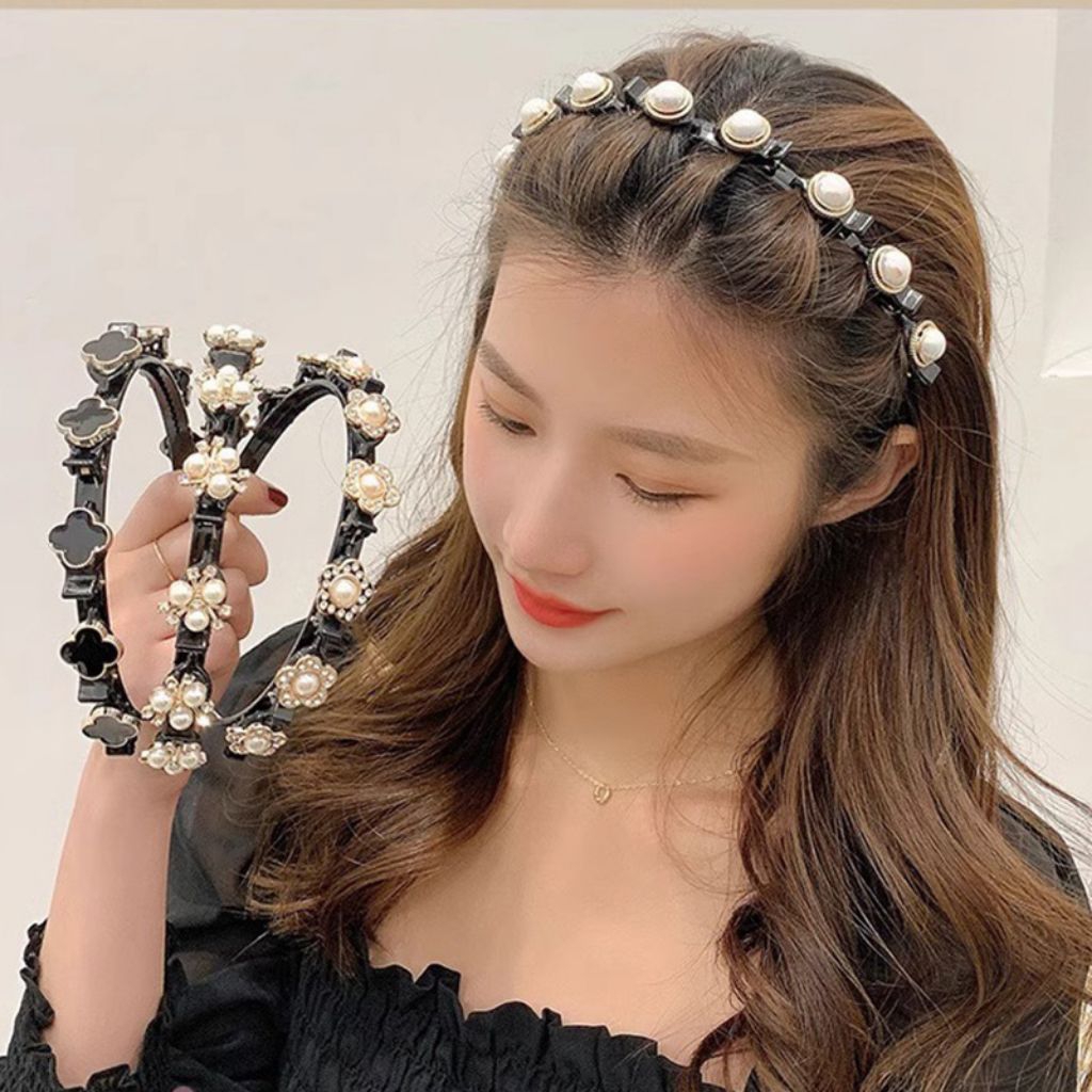 BANDO JEPIT MULTI LAYER / BANDO JEPIT MUTIARA AKSESORIS RAMBUT