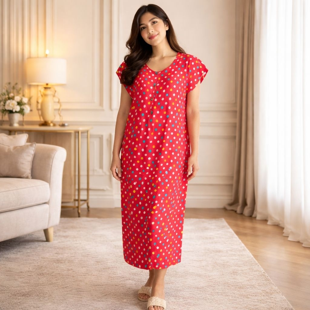 [MALIOBORO JOGJA] Daster Busui Jumbo Daster Midi Rayon Adem Nyaman Baju Tidur Wanita Premium