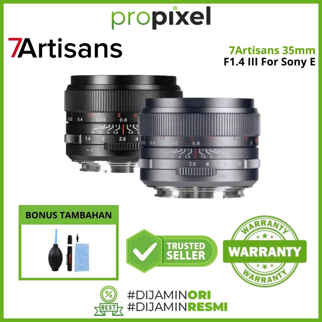 7Artisans 35mm f1.4 Mark III for Sony FE Fullframe Lens 7Artisan 35 mm f/1.4 III Garansi Resmi