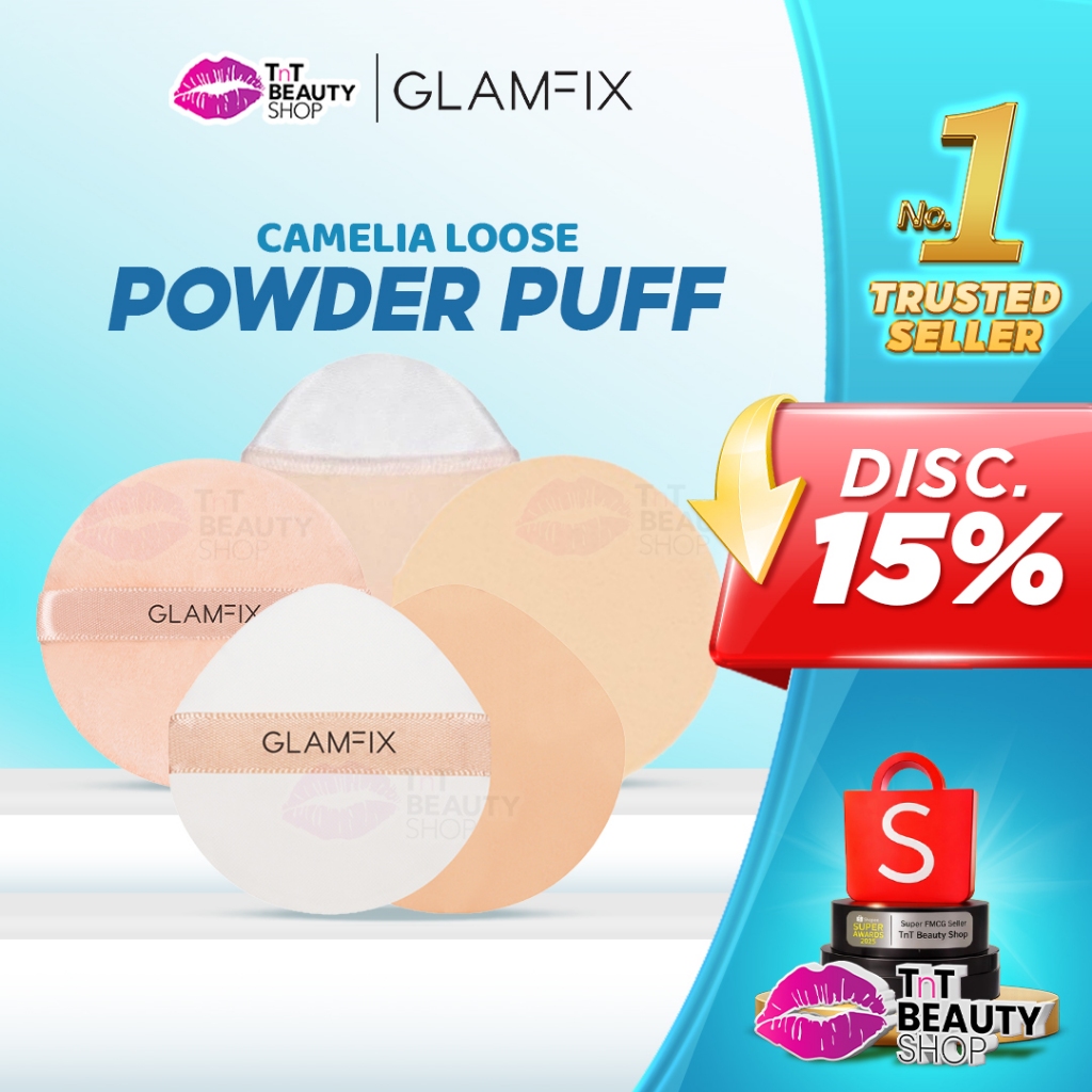 GLAMFIX Camelia Loose Powder Puff - Compact Sponge - Air Cushion - Summer Pocket | TnT Beauty Shop
