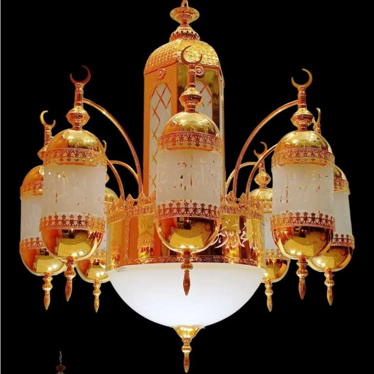 LAMPU HIAS GANTUNG ARABIAN TURKI KLASIK MASJID NABAWI HINODE GOLD ELEGAN LAMPU GANTUNG MINIMALIS KLA