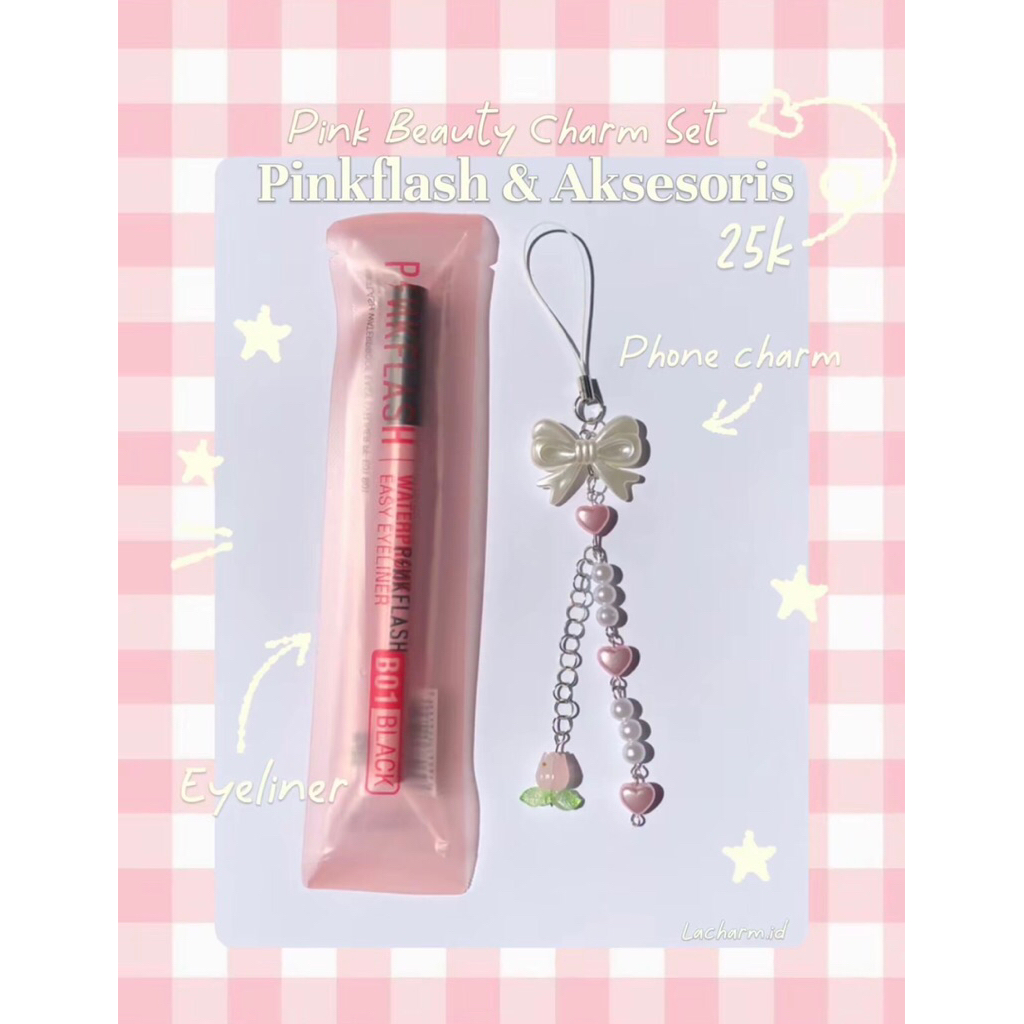 Pink Beauty Charm Set Pinkflash & Aksesoris
