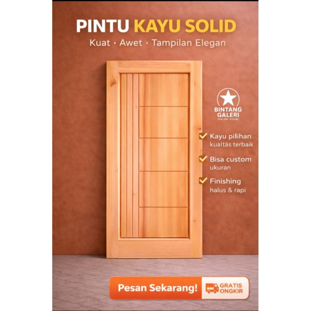 Daun Pintu Kayu Mahoni Pintu Kamar Pintu Utama Rumah