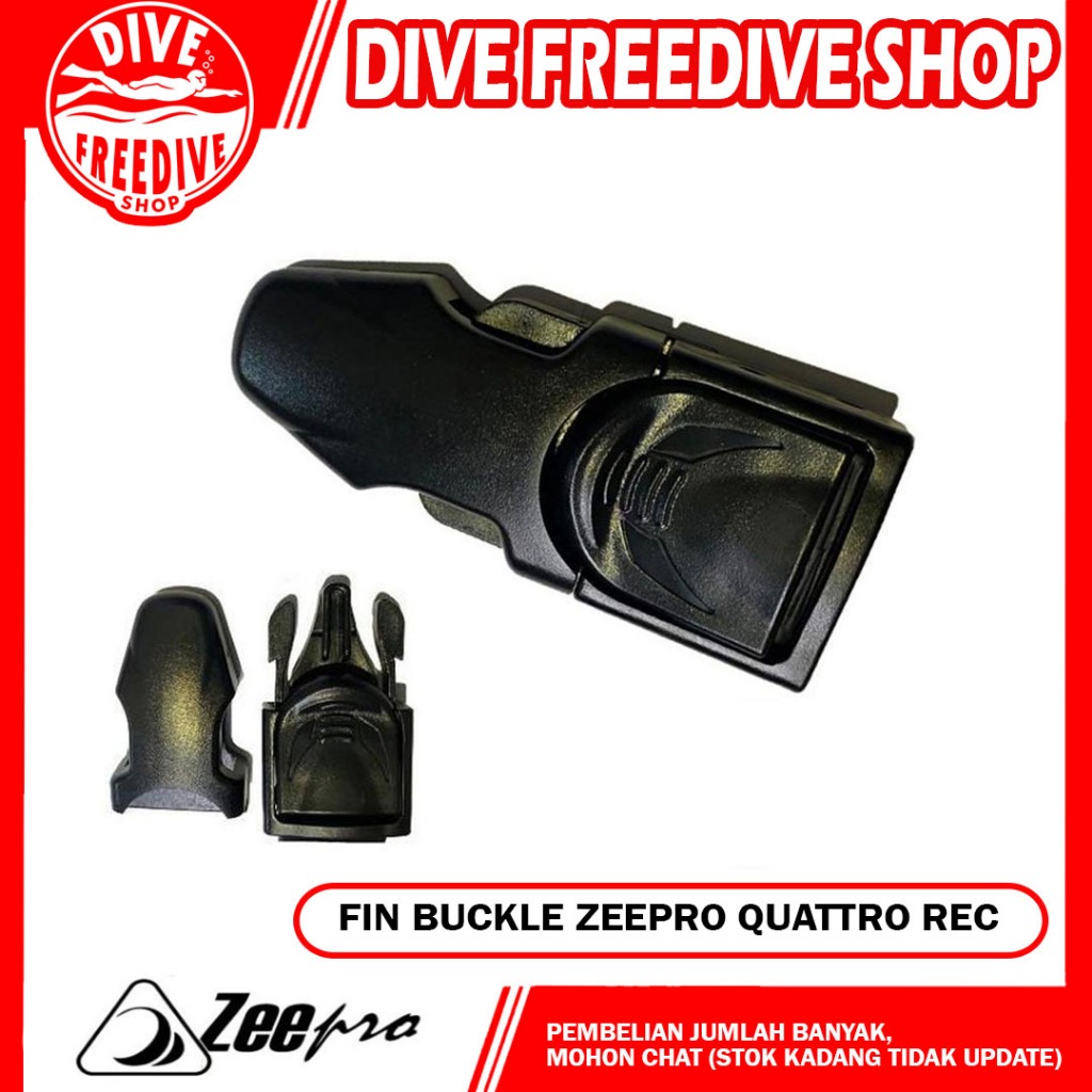 Fin Buckle Zeepro Quattro Rec 1pcs Spare Part Kaki Katak Selam Open Heel Scuba Diving Dive