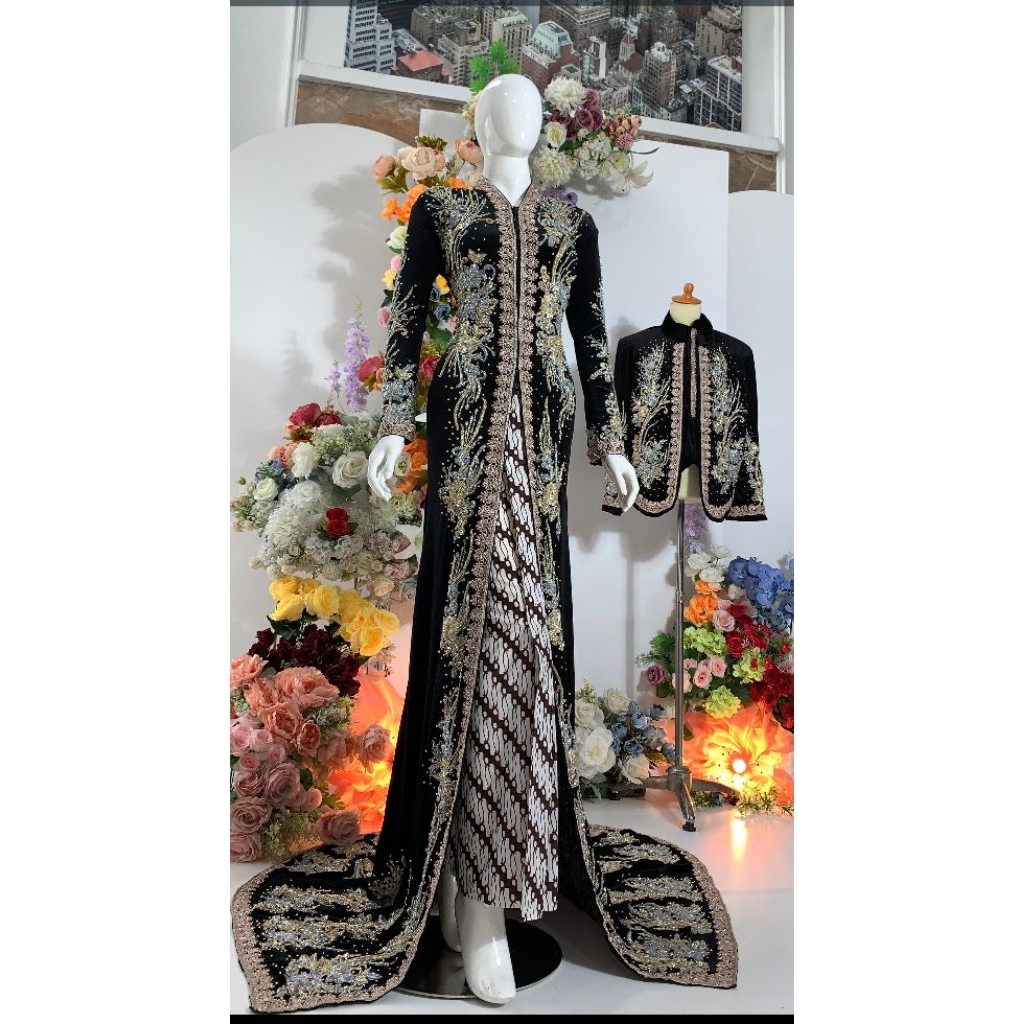 GAUN PENGANTIN BELUDRU BEREKOR//BAJU PENGANTIN ADAT JAWA//MINANG//BAJU