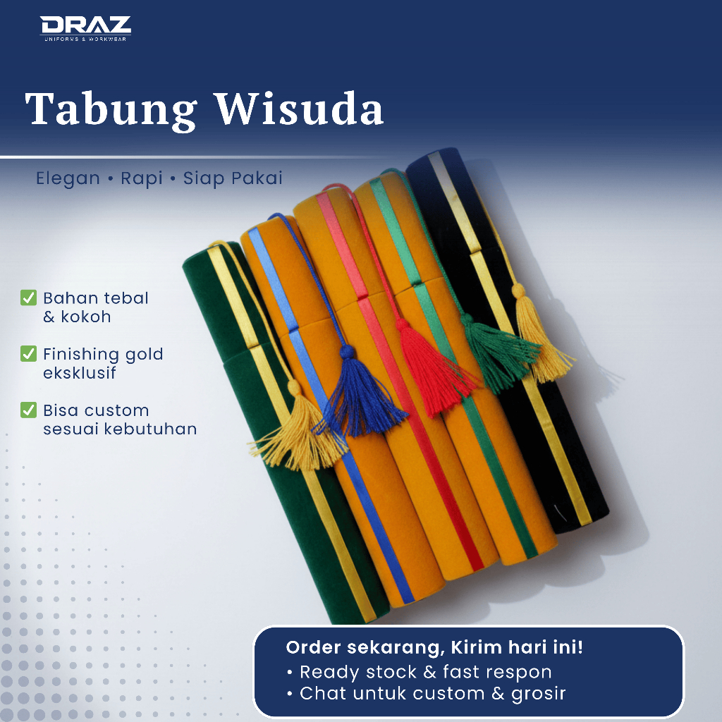 TOKODRAZ - Tabung Wisuda, Selongsong Wisuda Perlengkapan Wisuda Tabung Tempat Map Ijazah