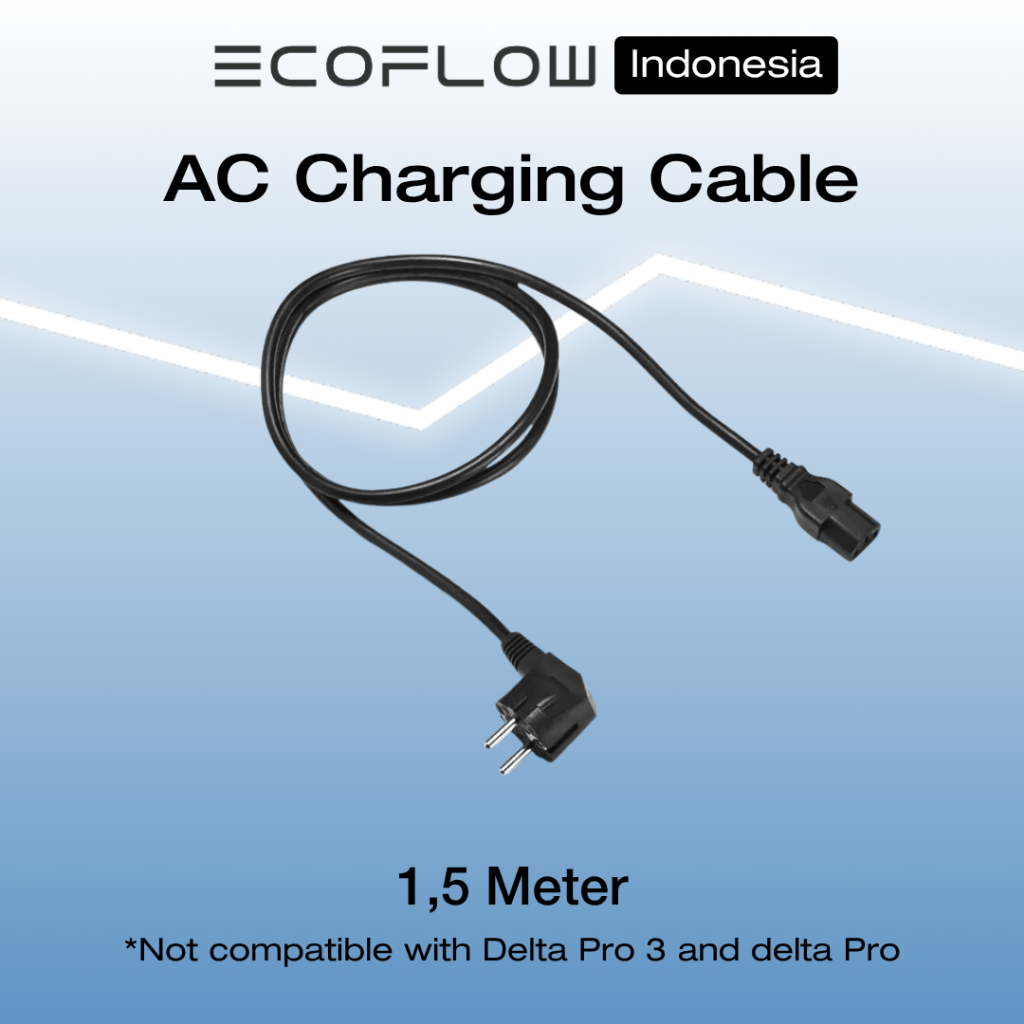 EcoFlow AC Charging Cable - Kabel Charger Power Station EU 1,5m