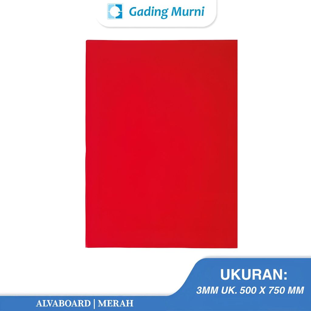 ALVABOARD 3MM UK. 500 X 750 MM (MERAH)