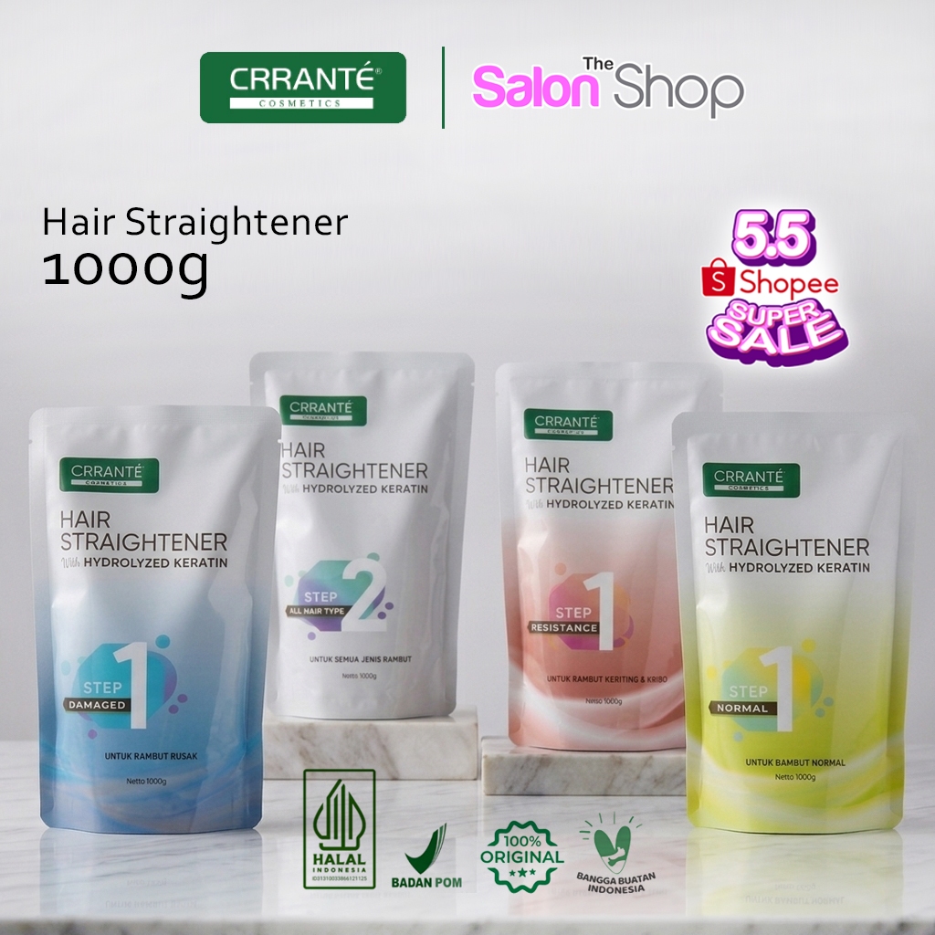 Crrante Keratin Hair Straightener With Hydrolized 1000gr | Rebonding Pelurus Rambut | gdkd01