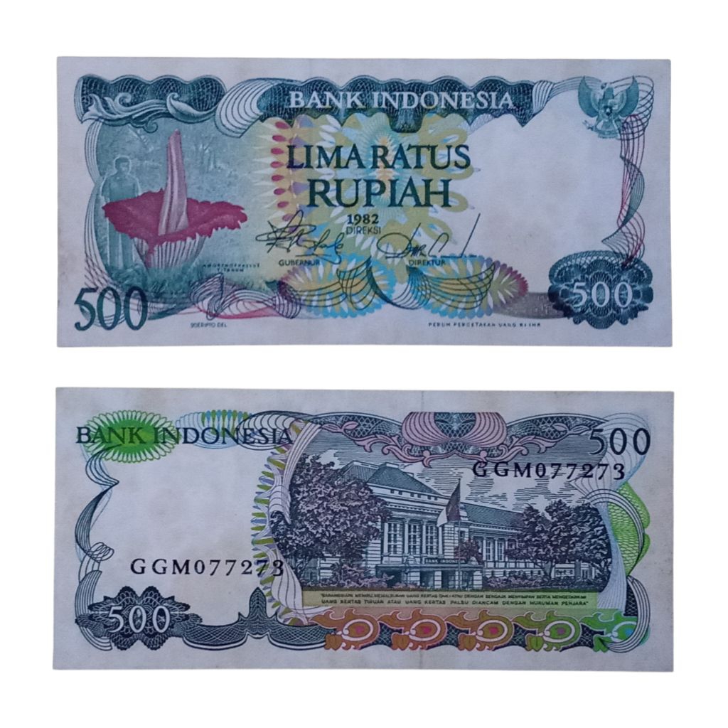 Uang Kuno 500 Rupiah Bunga Bangkai