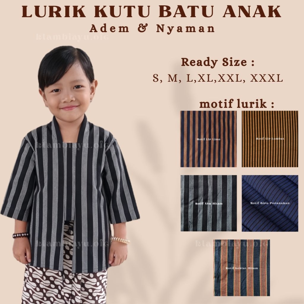 Lurik anak cewe/baju lurik anak/atasan lurik anak/lurik jawa/kebaya lurik/atasan lurik