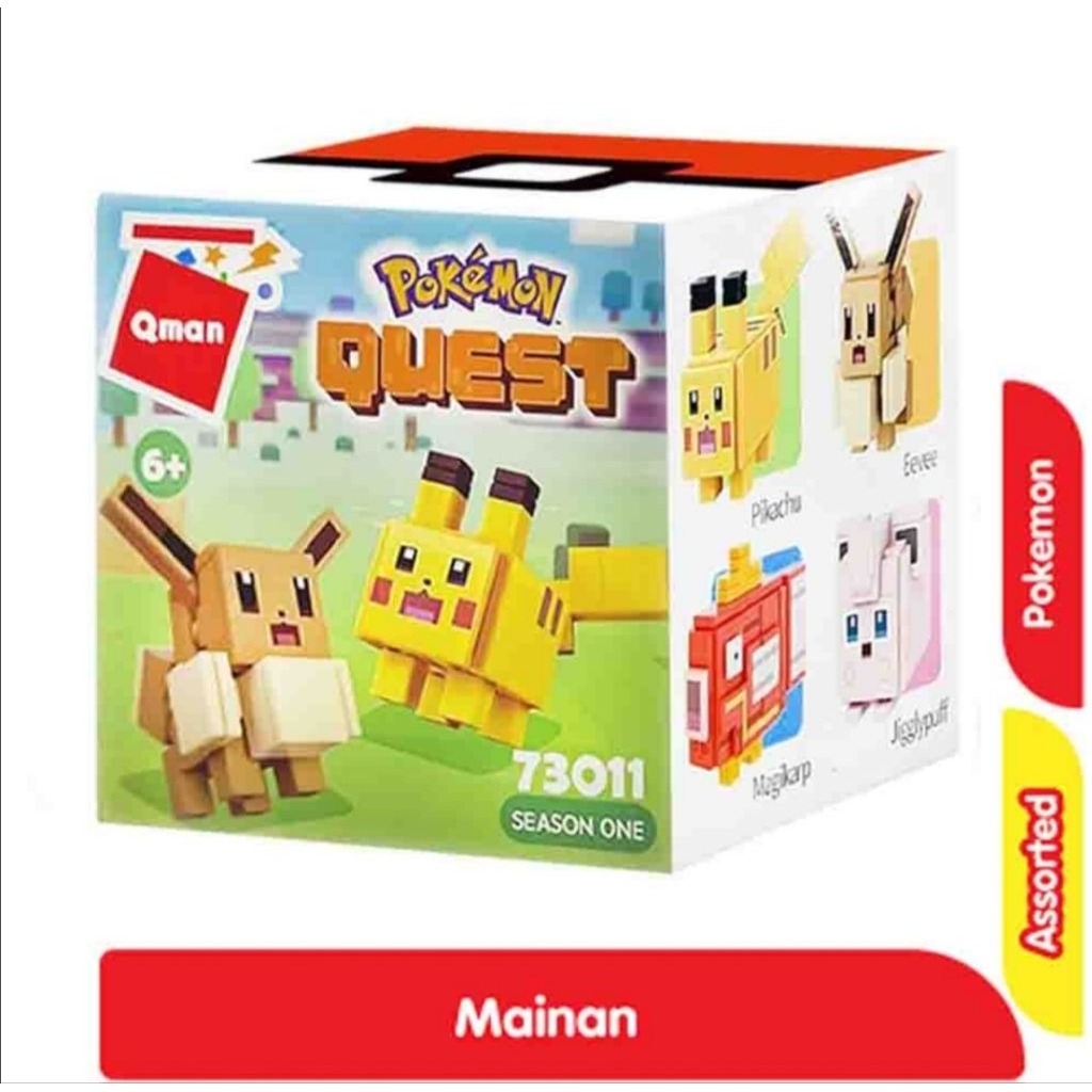 Qman Pokemon Quest Mainan Bricks Anak Assorted