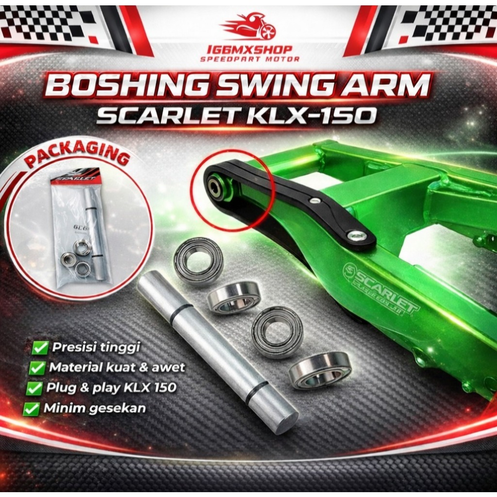 Boshing Swing Arm KLX-150 "Original Scarlet"