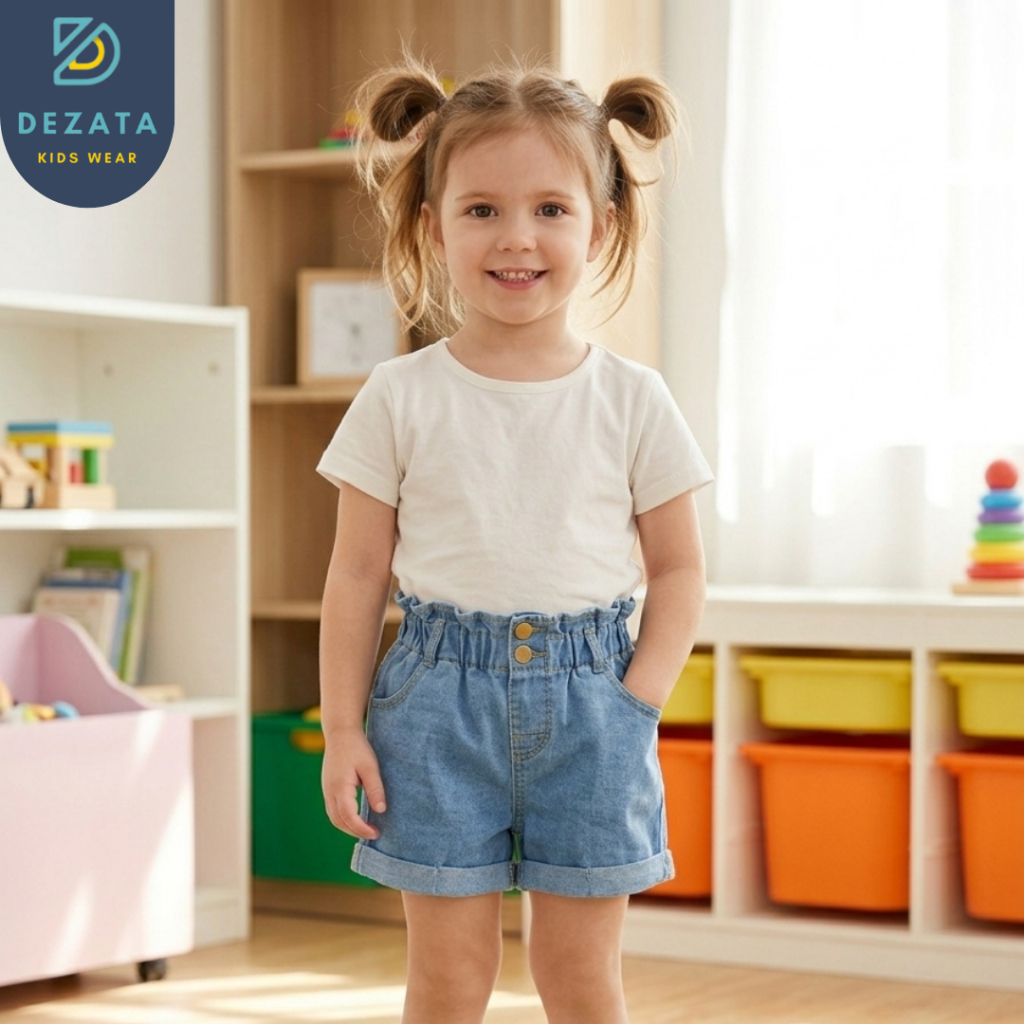 DEZATA HOTPANTS JEANS - Hotpants Anak Celana Jeans Anak Cewek 1-4 Tahun Celana Pendek Anak Perempuan