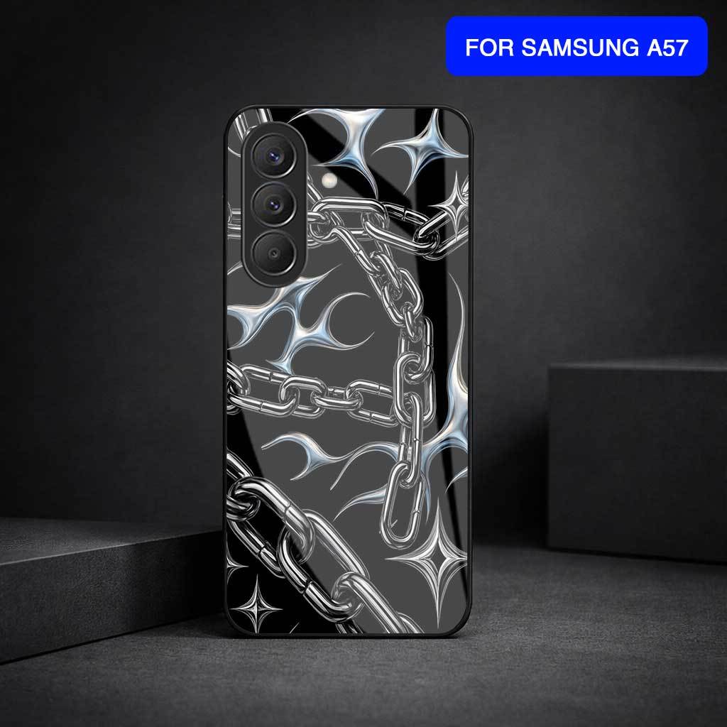 CASING FOR SAMSUNG A57 [M380] SOFTCASE GLASS KACA GLOSSY FOR SAMSUNG A57 MOTIF ALONE - SOFTCASE MURA