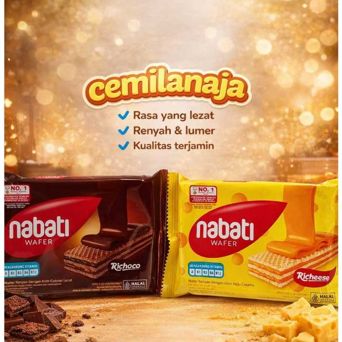WAFER NABATI RICHEESE RICHOCO PINK LAVA WHITE GOGUMA SANDWICH WAFER NABATI