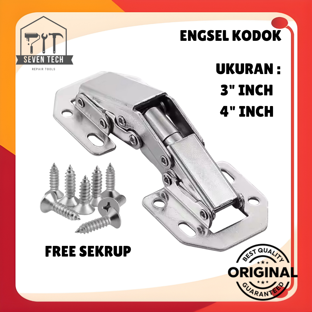 ENGSEL KODOK 3" 4" 90 DERAJAT / ENGSEL SENDOK PINTU LEMARI TANPA BOBOK ENGSEL JEMBATAN HIDROLIK 3" 4