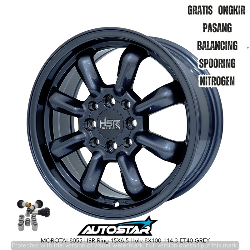 VELG WATANABE HSR MOROTAI R15 GREY COCOK UNTUK SOLUNA STARLET COROLLA WONDER KARIMUN AVANZA XENIA