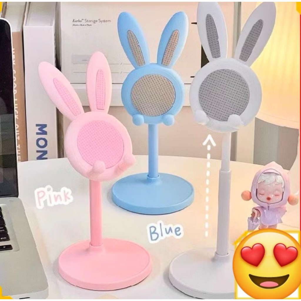 Stand Holder Kelinci Lucu / Stand Holder Foldomg Rabbit Holder HP Karakter Kelinci
