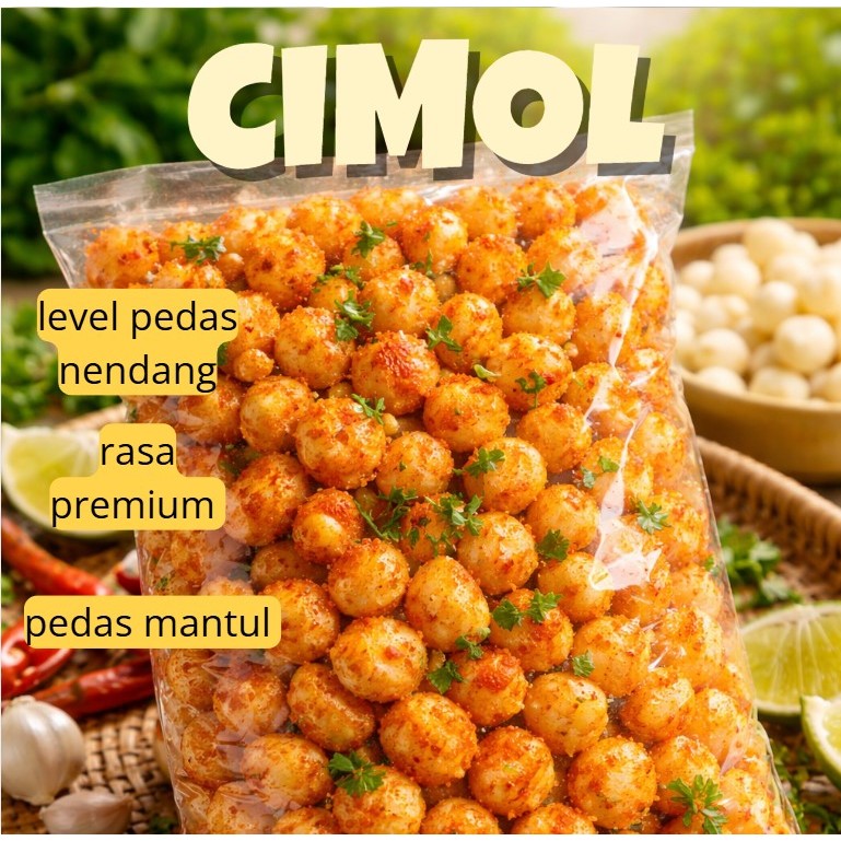 cimol kering mini Cimol Kering Pedas Jeruk Cimol Kering Pedas Gurih Renyah 250gr