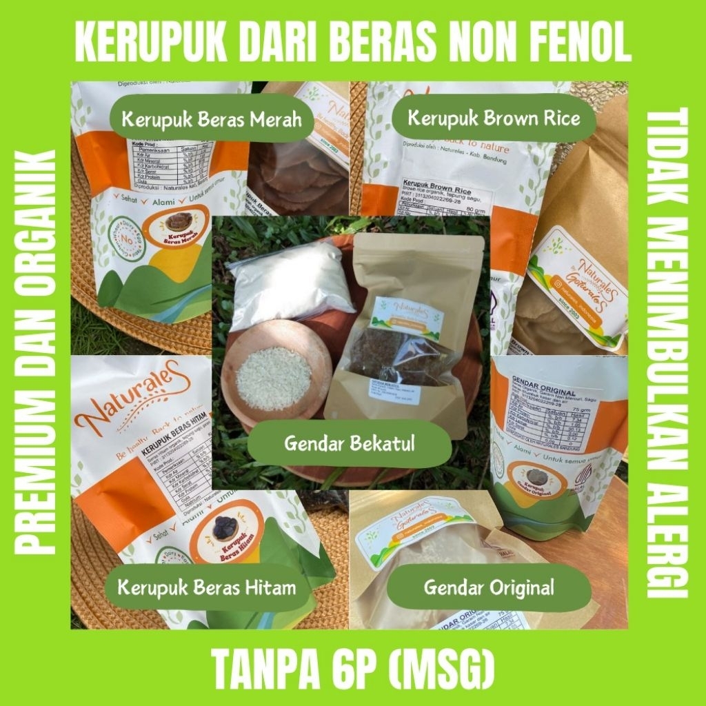 Kerupuk Beras Merah | Kerupuk Brown Rice | Kerupuk Beras Hitam | Gendar Bekatul | Gendar Original | 