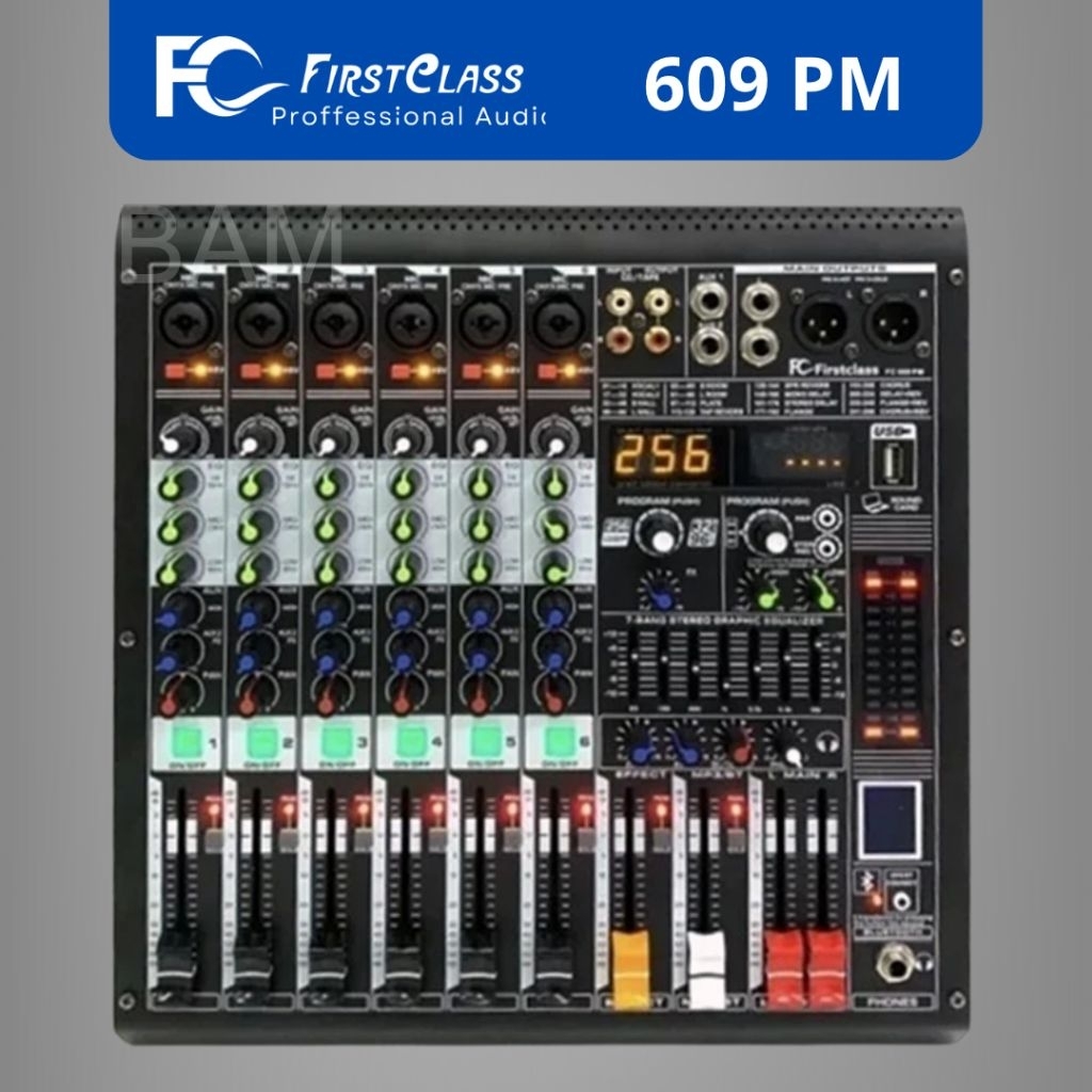 Power Mixer Profesional FIRSTCLASS FC 609 PM 6 Channel