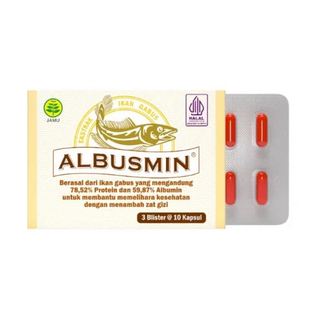 Albusmin 10 Kapsul pil ikan gabus